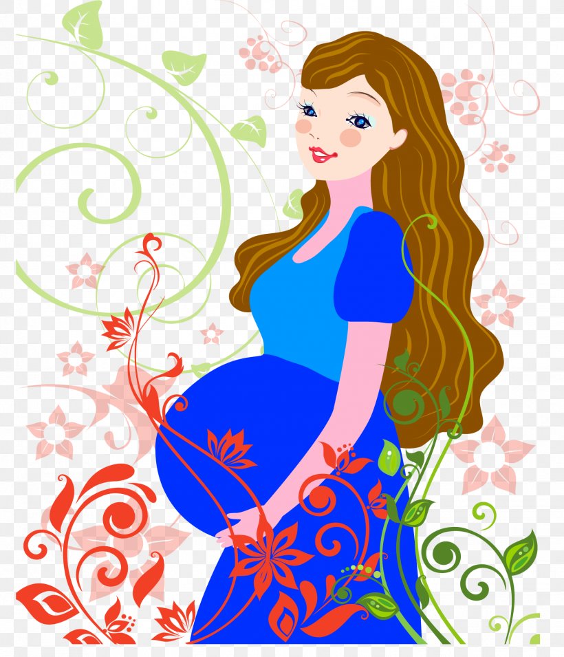 Pregnancy Mother Illustration, PNG, 1553x1809px, Watercolor, Cartoon, Flower, Frame, Heart Download Free