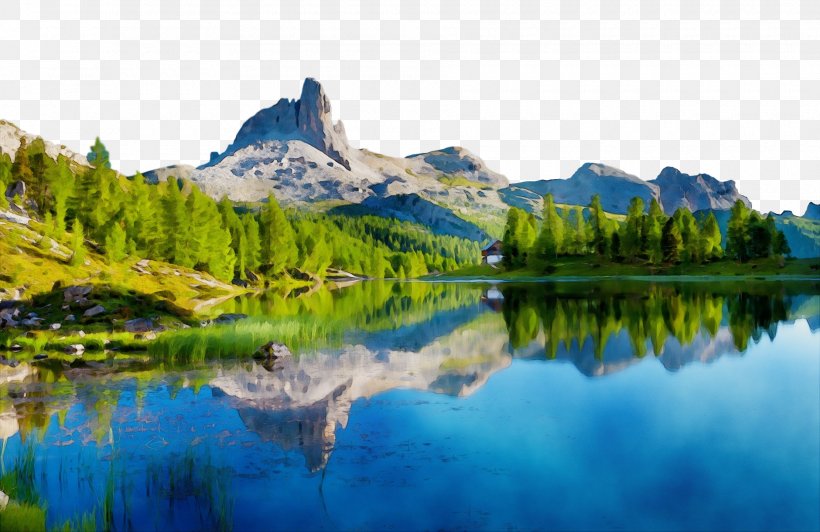Reflection Natural Landscape Nature Water Resources Water, PNG, 1880x1221px, Watercolor, Lake, Mountain, Mountainous Landforms, Natural Landscape Download Free