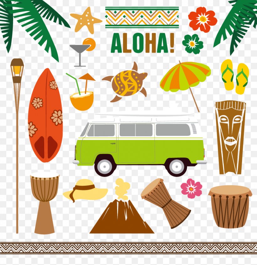 Hawaii Tiki Aloha Illustration, PNG, 842x866px, Hawaii, Aloha, Artwork, Cuisine, Drawing Download Free