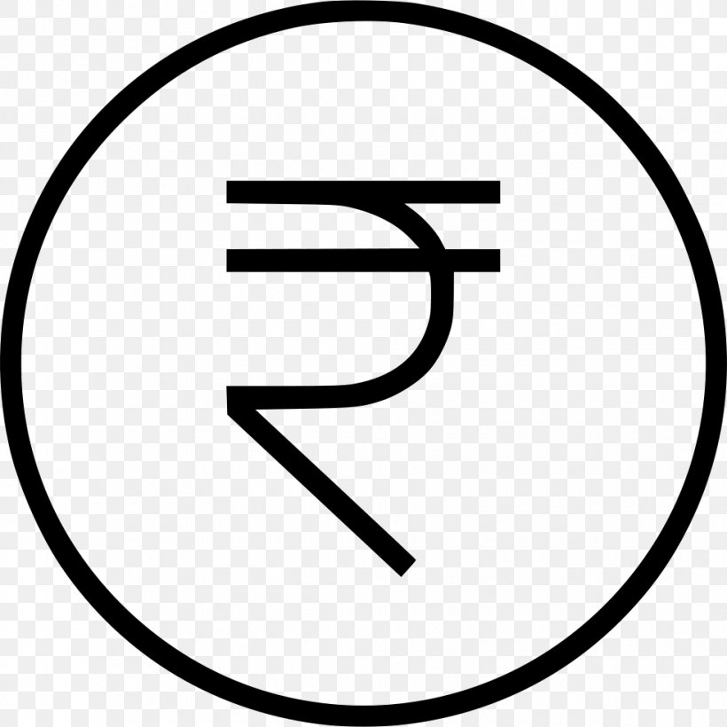 Indian Rupee Nepalese Rupee Currency, PNG, 980x980px, Indian Rupee, Area, Bank, Black, Black And White Download Free