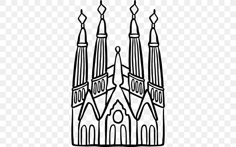 Sagrada Família Aronte Enterprise Services, S.L. Monument Church Holy Family, PNG, 512x512px, Sagrada Familia, Barcelona, Black And White, Church, Drawing Download Free