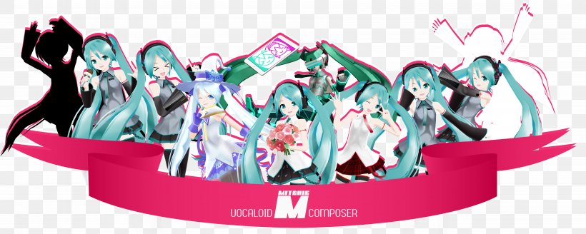 39D Vocaloid Hatsune Miku Graphic Design Art, PNG, 7000x2800px, Vocaloid, Art, Brand, Fashion Accessory, Hatsune Miku Download Free