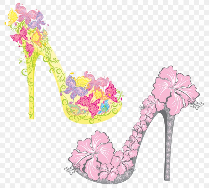 Shoe High-heeled Footwear Handbag, PNG, 1000x900px, Shoe, Bag, Boot, Fashion, Flower Download Free