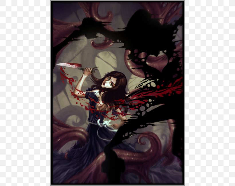 American McGee's Alice Alice: Madness Returns BioShock Alice's Adventures In Wonderland Art, PNG, 650x650px, Watercolor, Cartoon, Flower, Frame, Heart Download Free