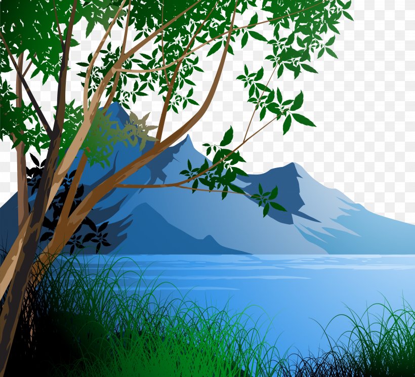 Landscape Royalty-free Drawing Illustration, PNG, 3235x2940px, Landscape, Branch, Cartoon, Drawing, Ecosystem Download Free