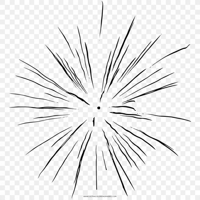 Line Art Drawing Coloring Book Fireworks Black And White, PNG