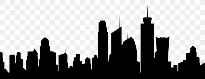New York City Skyline Silhouette Clip Art, PNG, 2000x771px, New York City, Art, Black And White, City, Cityscape Download Free
