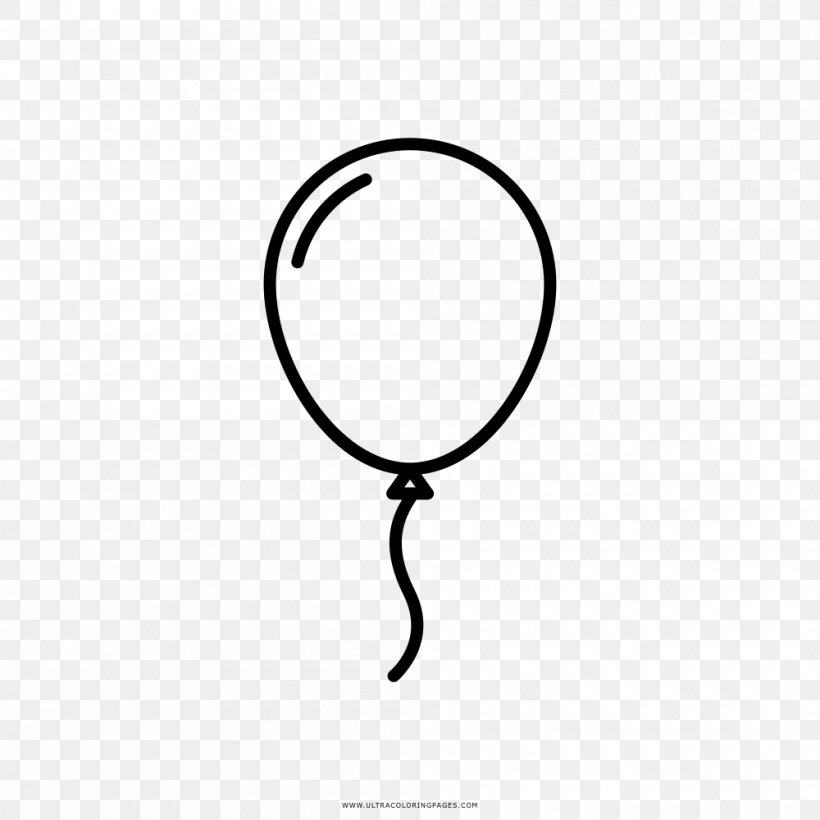 Balloon Drawing Birthday Clip Art, PNG, 1000x1000px, Balloon, Area, Balloon Release, Birthday, Black Download Free