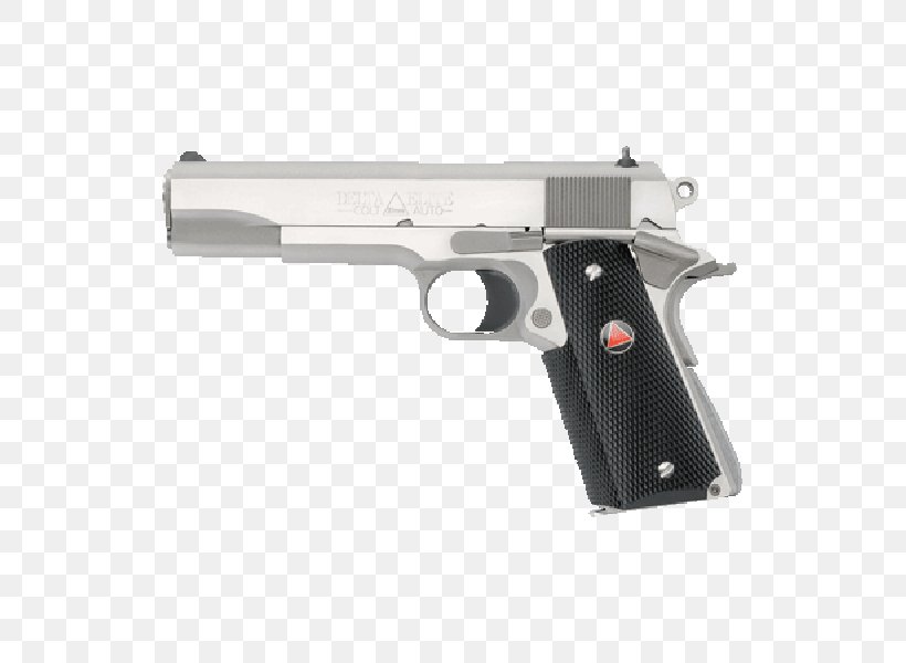 M1911 Pistol Colt's Manufacturing Company Colt Delta Elite .45 ACP Firearm, PNG, 600x600px, 10mm Auto, 38 Super, 45 Acp, M1911 Pistol, Air Gun Download Free