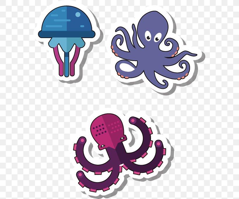 Octopus Marine Biology Clip Art, PNG, 591x685px, Watercolor, Cartoon, Flower, Frame, Heart Download Free
