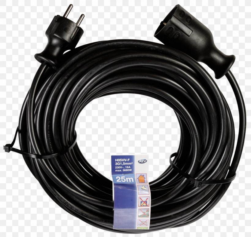 Extension Cords Coaxial Cable Verlengsnoer Geaard Wire Electrical Cable, PNG, 1200x1136px, Extension Cords, Adapter, Cable, Coaxial, Coaxial Cable Download Free