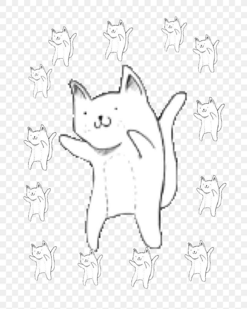 Cat Kitten Drawing GIF Art, PNG, 768x1024px, Watercolor, Cartoon, Flower, Frame, Heart Download Free