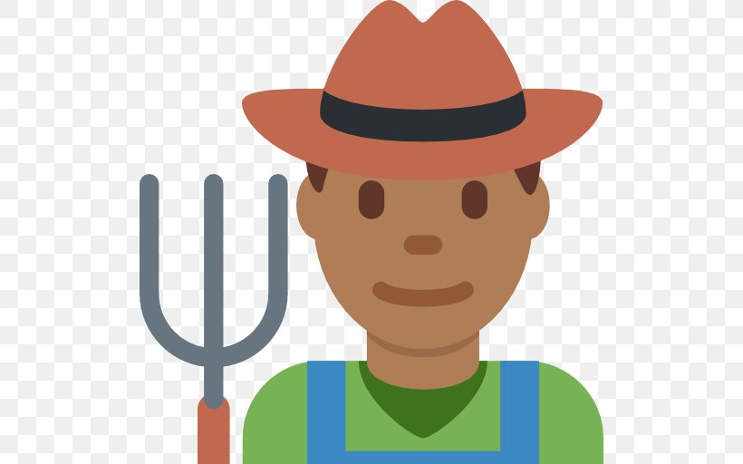 Emojipedia Agricultural Manager Farm, PNG, 512x512px, Emoji, Cartoon, Cowboy Hat, Dark Skin, Emojipedia Download Free