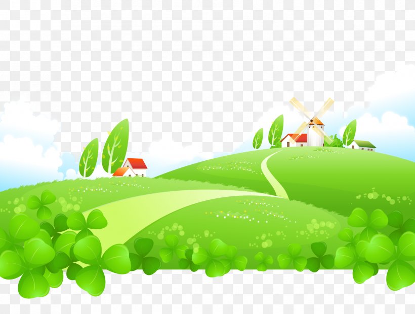 Cartoon Vector Painted Grass Green House Plants, PNG, 1781x1345px, Landscape, Art, Drawing, Grass, Green Download Free