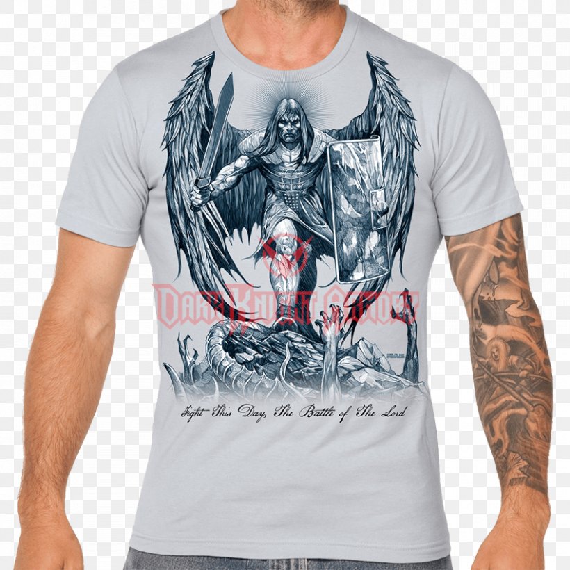 T-shirt Michael Devil Archangel, PNG, 850x850px, Watercolor, Cartoon, Flower, Frame, Heart Download Free