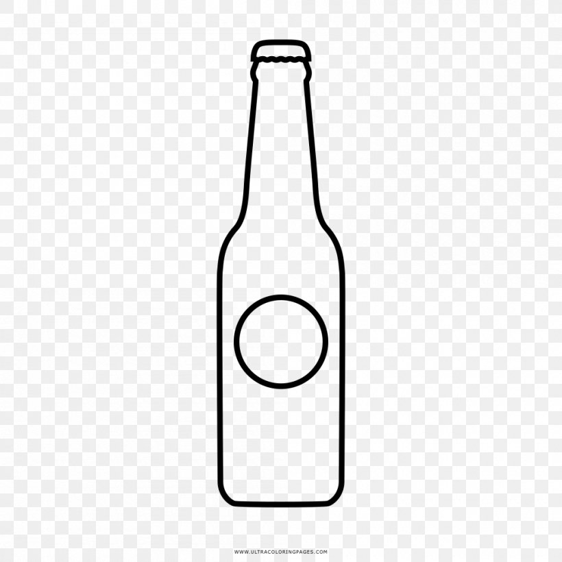 Beer Bottle Drawing Glass Coloring Book, PNG, 1000x1000px, Beer Bottle, Area, Beer, Black And White, Bottle Download Free