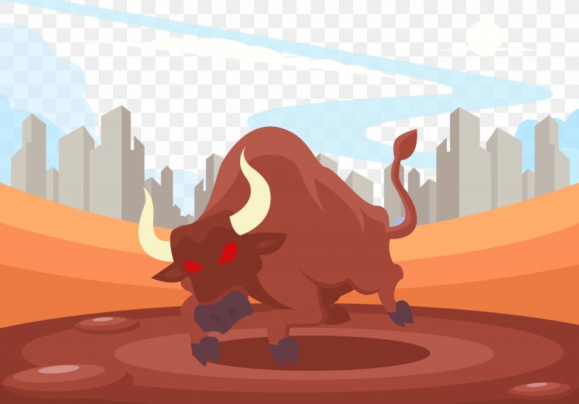Cattle Anger Illustration, PNG, 5833x4083px, Cattle, Anger, Art, Bull, Cartoon Download Free
