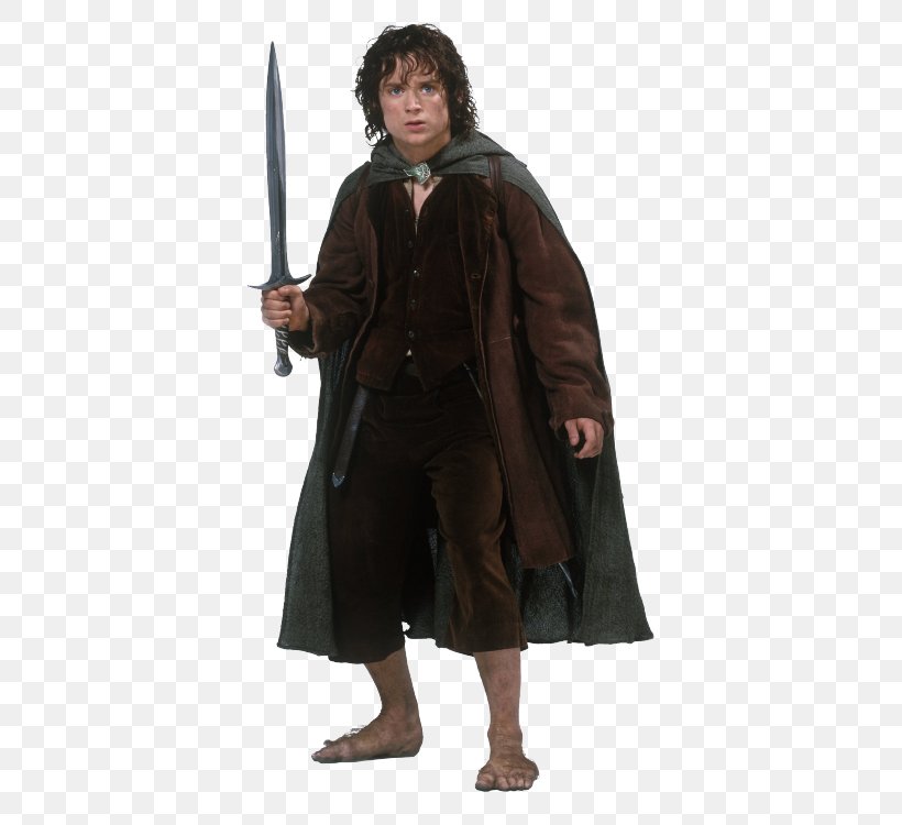 Frodo Baggins The Lord Of The Rings: The Fellowship Of The Ring Samwise Gamgee Gandalf Meriadoc Brandybuck, PNG, 426x750px, Frodo Baggins, Coat, Costume, Elijah Wood, Gandalf Download Free