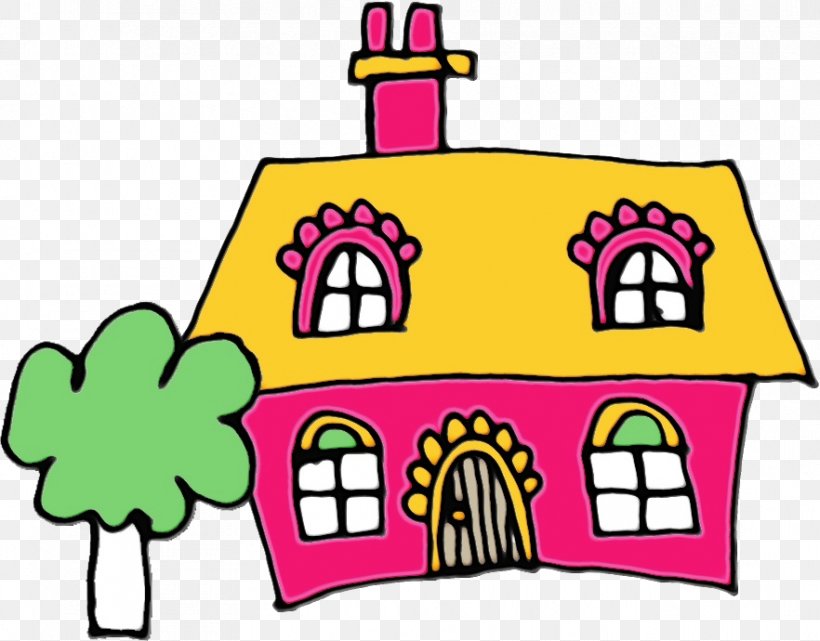 Watercolor Cartoon, PNG, 882x690px, Watercolor, House, Meter, Paint, Pink M Download Free