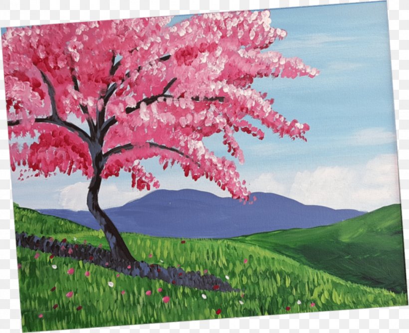 Cherry Blossom Painting Acrylic Paint, PNG, 1080x881px, Cherry Blossom, Acrylic Paint, Acrylic Resin, Blossom, Cherry Download Free