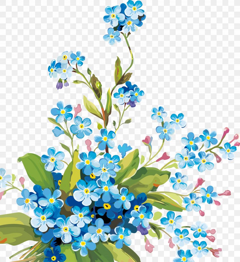 Floral Design Flower Desktop Wallpaper, PNG, 6140x6729px, Floral Design, Art, Blue, Bluebonnet, Borage Family Download Free