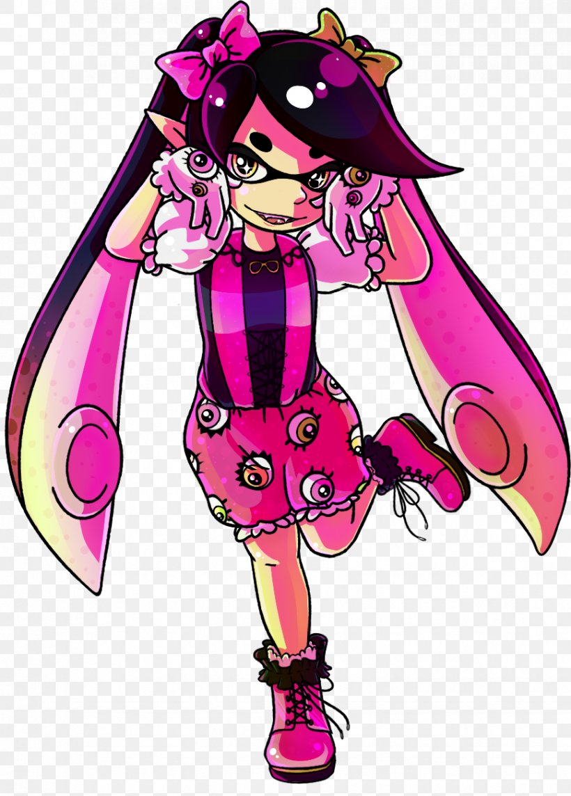 Splatoon 2 Pink Fan Art Nintendo, PNG, 868x1212px, Splatoon, Art, Cartoon, Concept Art, Costume Download Free