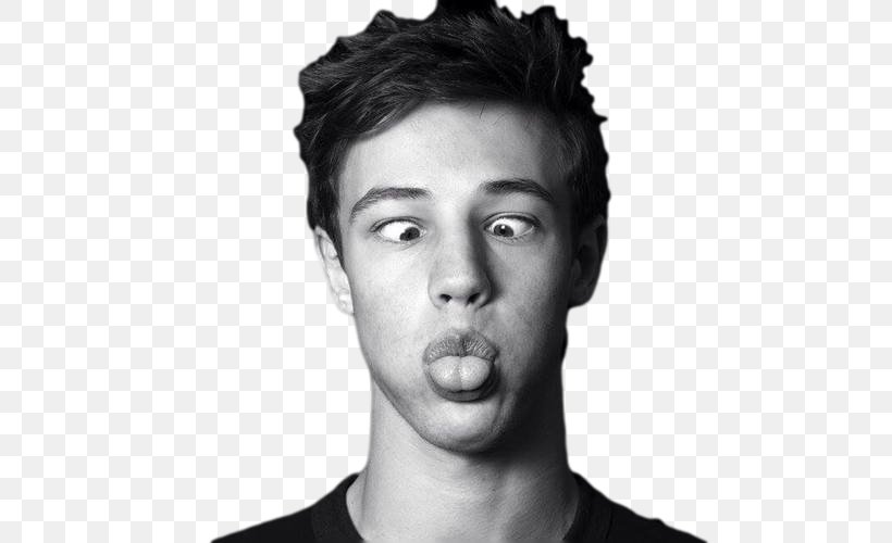 Cameron Dallas Vine YouTube Last Days Of Summer, PNG, 500x500px, Cameron Dallas, Black And White, Cheek, Chin, Dallas Download Free