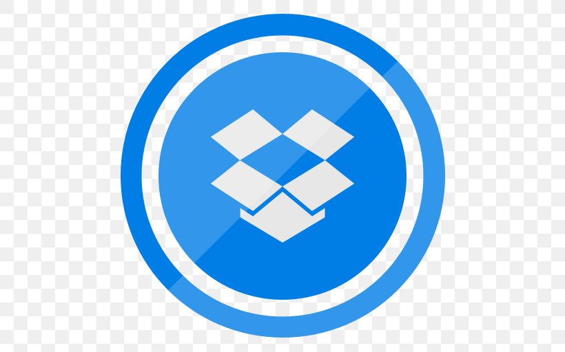 Dropbox Icon Transparent., PNG, 512x512px, Dropbox, Area, Blue, Box, Brand Download Free