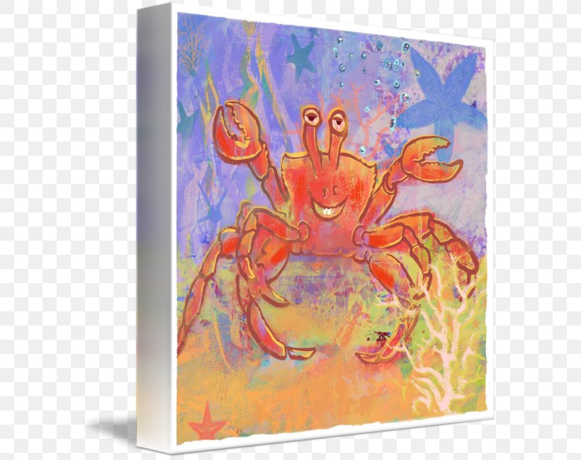 Crab Acrylic Paint Painting Modern Art, PNG, 589x650px, Watercolor, Cartoon, Flower, Frame, Heart Download Free