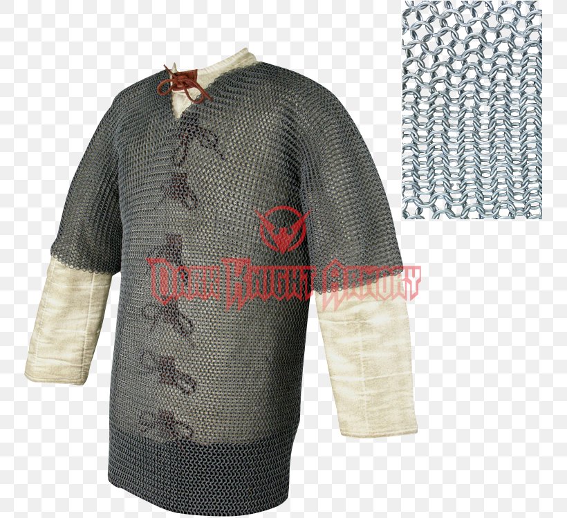 T-shirt Hauberk Mail Sleeve, PNG, 749x749px, Tshirt, Armour, Chain, Coif, Components Of Medieval Armour Download Free