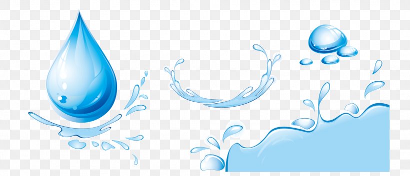 Water Drop Euclidean Vector, PNG, 1926x830px, Water, Aqua, Azure, Blue, Brand Download Free