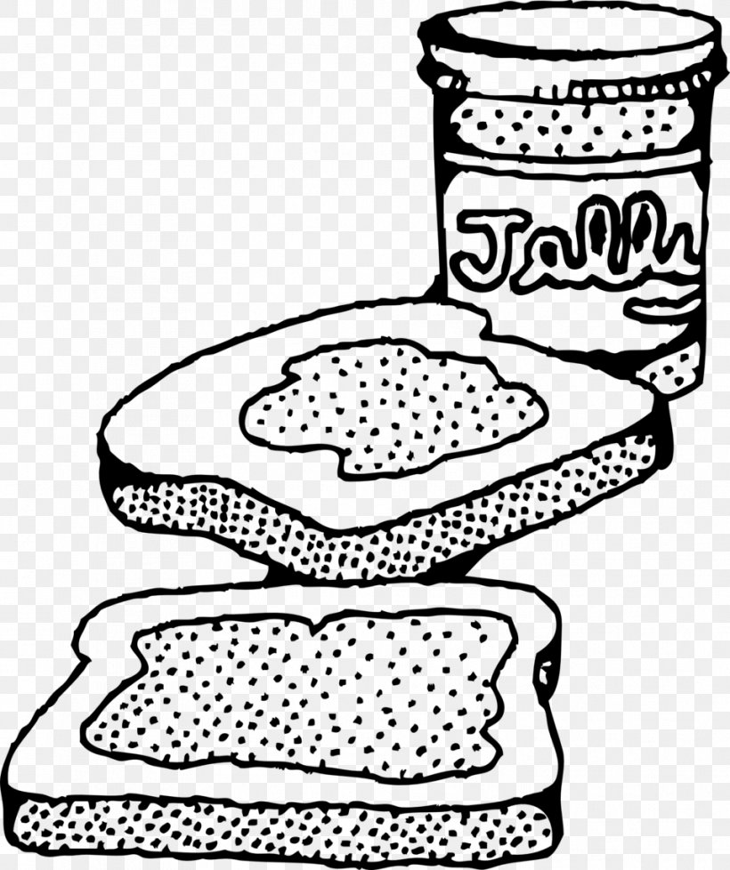 Peanut Butter And Jelly Sandwich Jam Sandwich Gelatin Dessert Peanut Butter Cup Peanut Butter Cookie, PNG, 958x1143px, Peanut Butter And Jelly Sandwich, Area, Black, Black And White, Bread Download Free