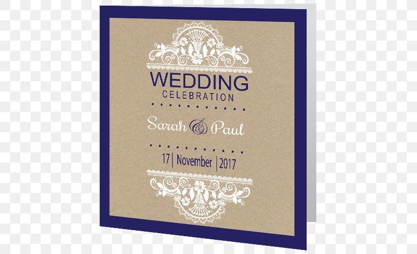 Wedding Invitation Kraft Paper Navy Blue, PNG, 500x500px, Wedding Invitation, Blue, Brand, Color, Flower Download Free