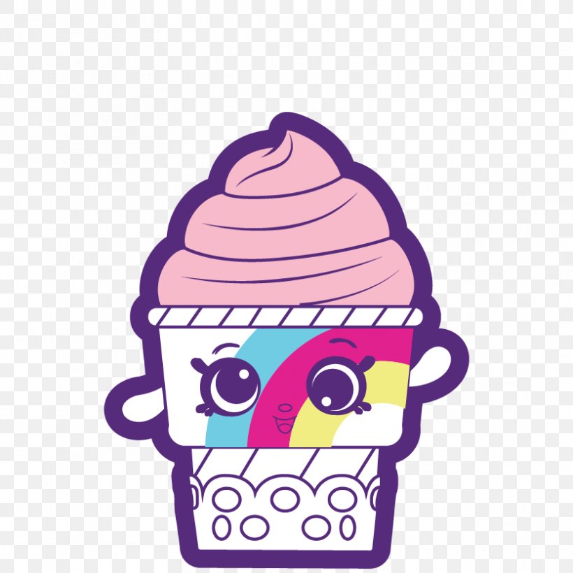 Clip Art Shopkins Ice Cream Rainbow Tribe, PNG, 834x834px, Shopkins, Food, Ice Cream, Ice Pops, Magenta Download Free
