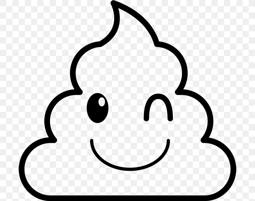Pile Of Poo Emoji Feces Drawing, PNG, 700x647px, Pile Of Poo Emoji, Black And White, Coloring Book, Drawing, Emoji Download Free