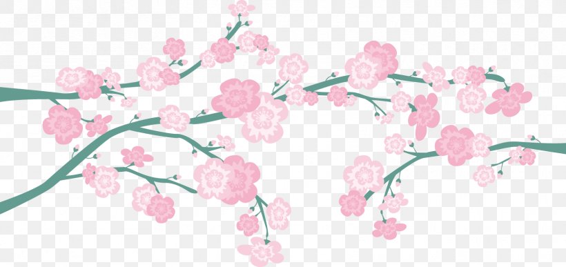 Pink Cartoon, PNG, 1666x788px, Pink, Blossom, Branch, Cartoon, Cherry Blossom Download Free