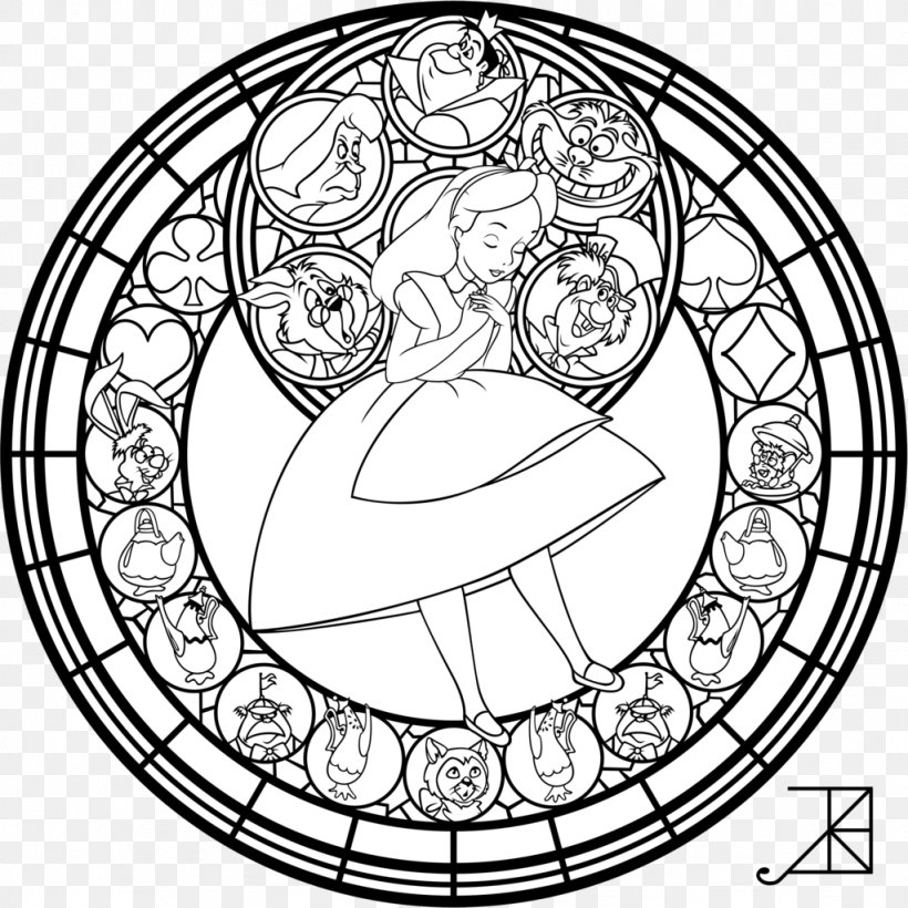 Window Stained Glass Coloring Book, PNG, 1024x1024px, Watercolor, Cartoon, Flower, Frame, Heart Download Free
