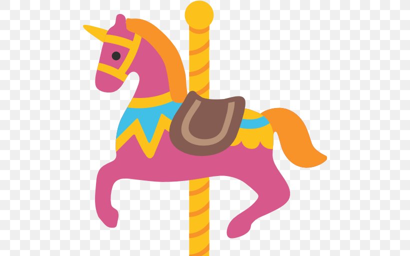 Horse Emoji Carousel Clip Art, PNG, 512x512px, Horse, Amusement Park, Art, Carousel, Cartoon Download Free