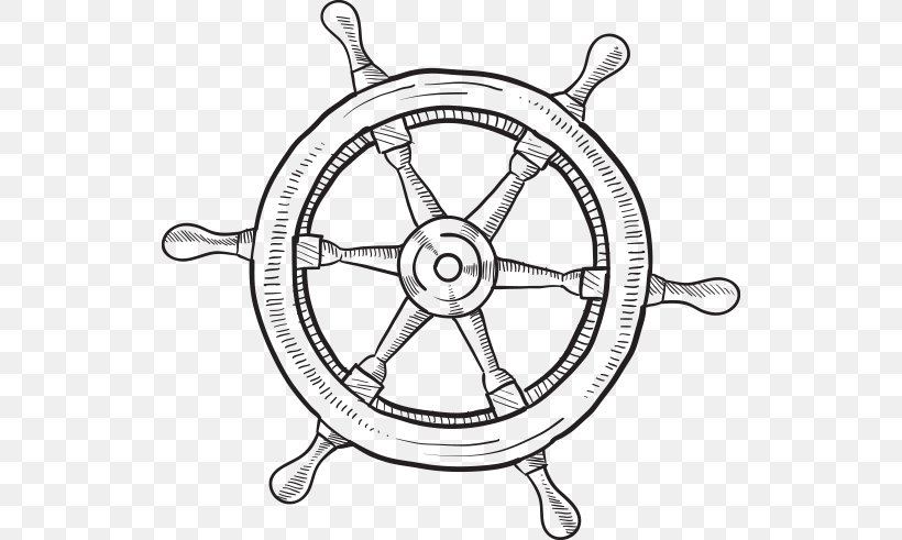 Ship's Wheel Motor Vehicle Steering Wheels Drawing Anchor, PNG, 528x491px, Motor Vehicle Steering Wheels, Anchor, Auto Part, Bicycle Wheel, Black And White Download Free