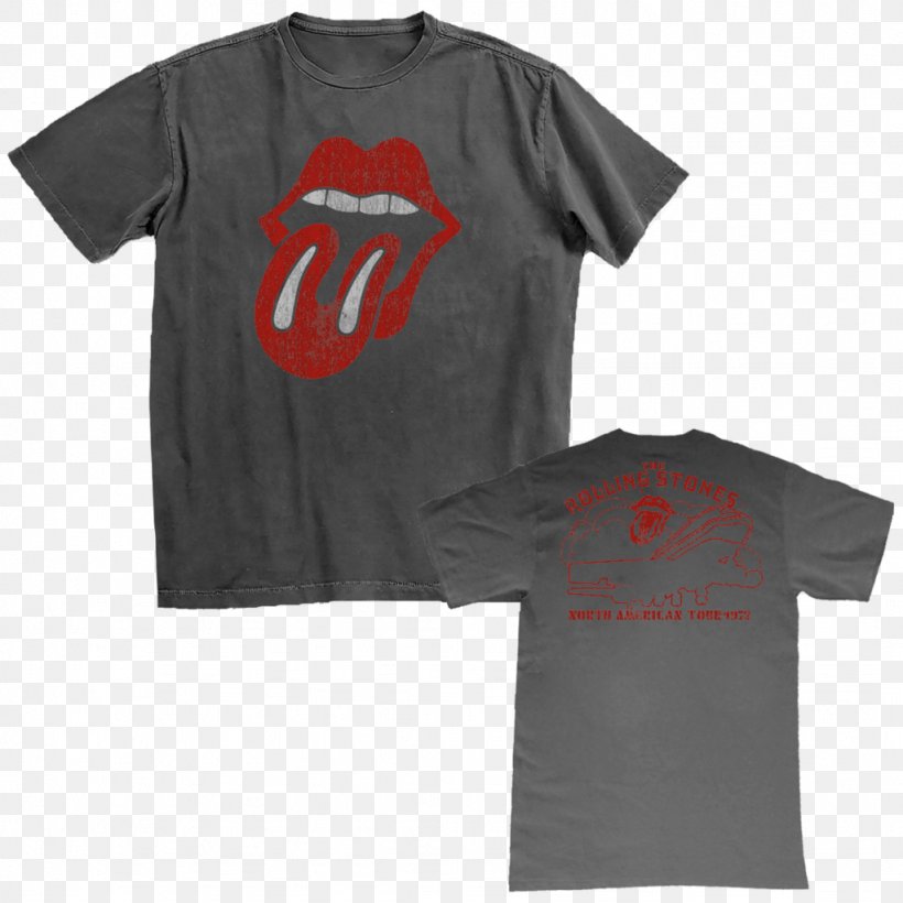 T-shirt The Rolling Stones American Tour 1972 Sticky Fingers No Filter European Tour, PNG, 1024x1024px, Tshirt, Active Shirt, Black, Brand, Concert Tour Download Free