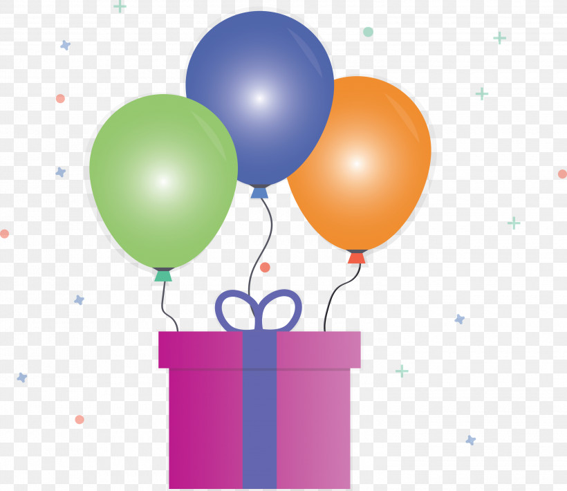 Birthday Present Gift, PNG, 3000x2600px, Birthday, Balloon, Confetti, Gift, Party Download Free