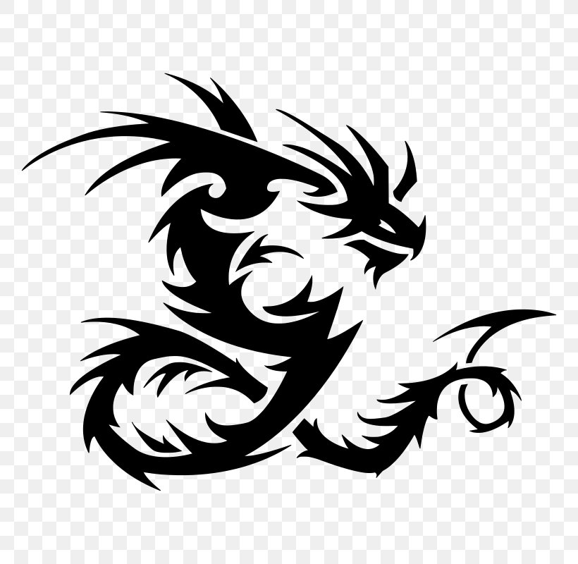 Dragon Symbol Yakuza Clip Art, PNG, 800x800px, Dragon, Art, Black And White, Chinese Dragon, Fantasy Download Free