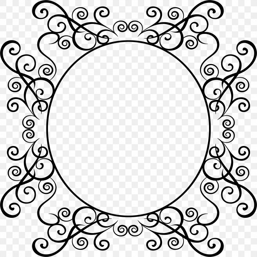 Picture Frames Clip Art, PNG, 2288x2288px, Picture Frames, Area, Black, Black And White, Color Download Free