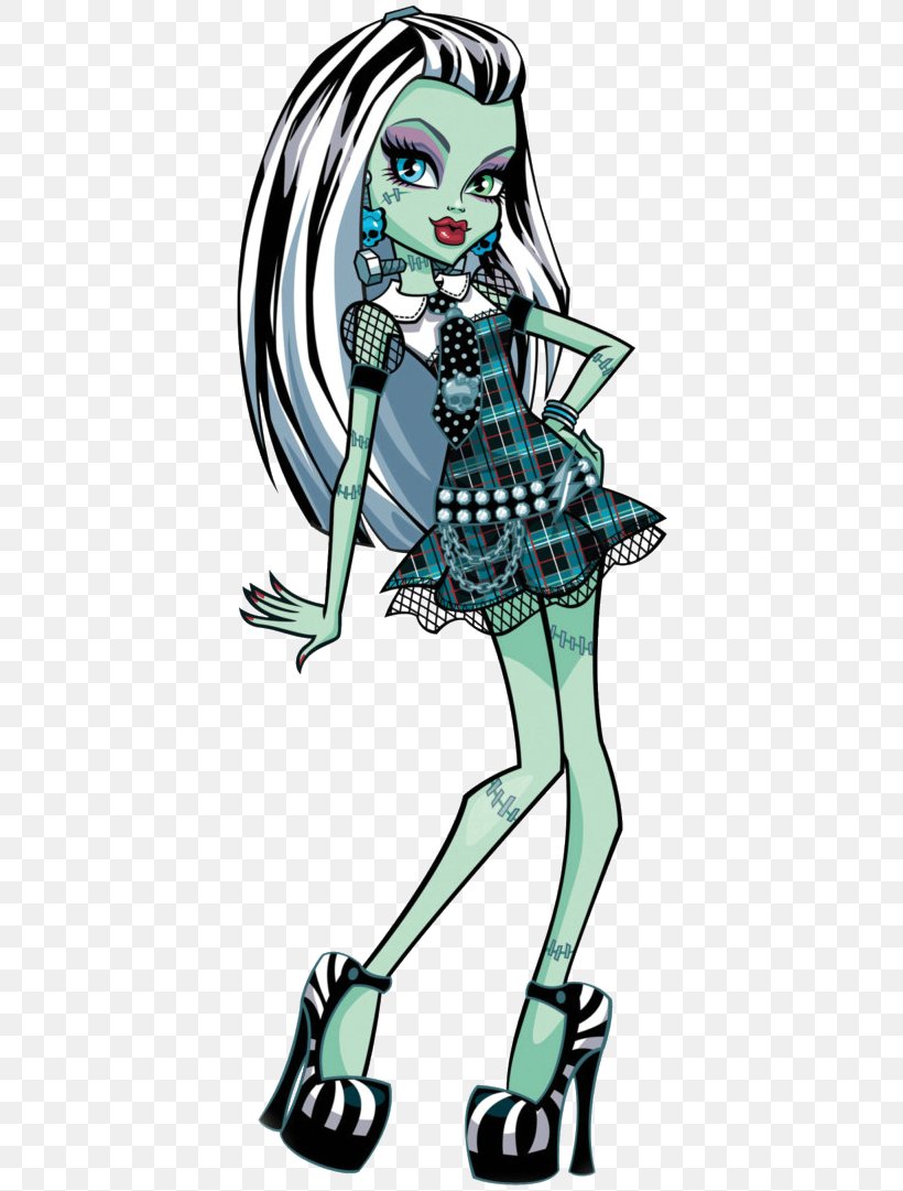 Frankie Stein Monster High Ghoul Frankenstein Clawdeen Wolf, PNG, 402x1081px, Frankie Stein, Art, Artwork, Clawdeen Wolf, Costume Design Download Free