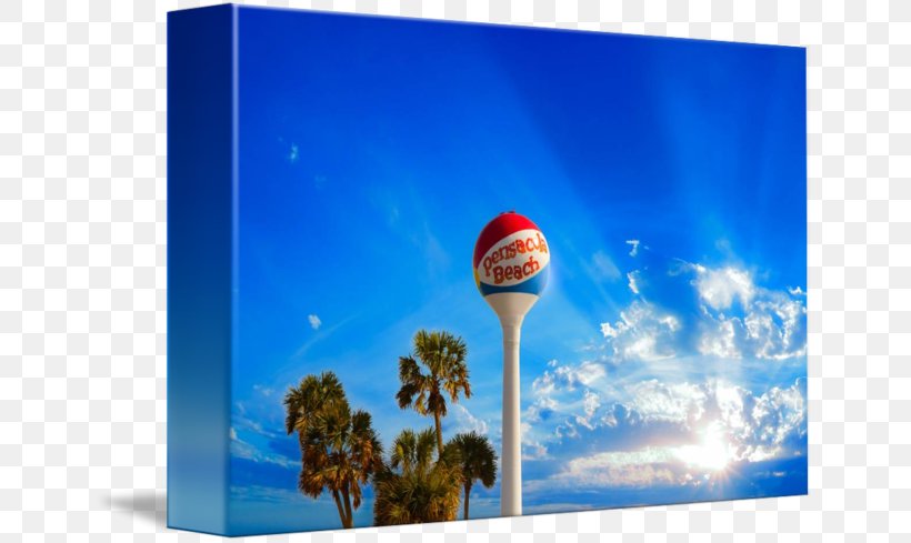 Water Tower Canvas Print Pensacola Beach, PNG, 650x489px, Water Tower, Art, Beach, Canvas, Canvas Print Download Free
