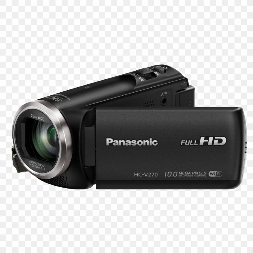 Panasonic HC-V180 Video Cameras 1080p, PNG, 1000x1000px, Panasonic Hcv180, Avchd, Camcorder, Camera, Camera Lens Download Free