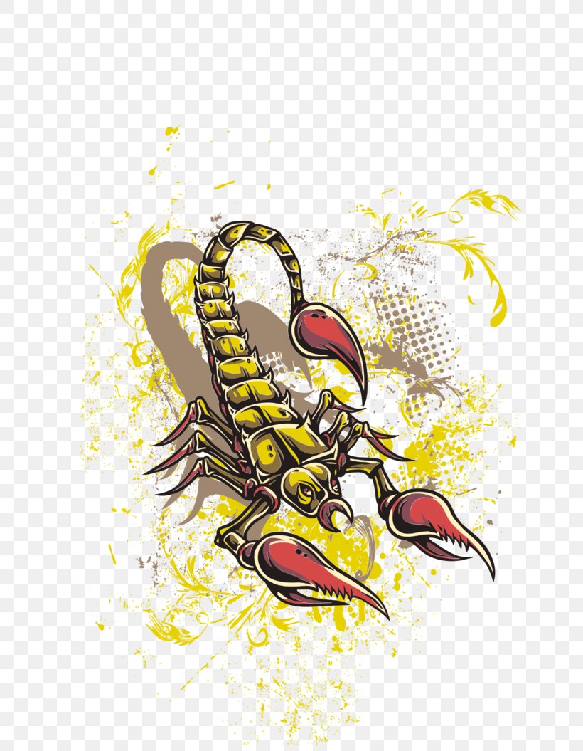 Scorpion T-shirt Iron-on Embroidered Patch Vector Graphics, PNG, 804x1055px, Scorpion, Art, Cartoon, Centipede, Clothing Download Free