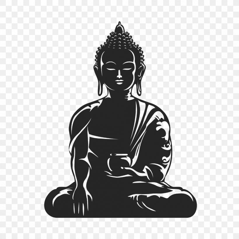 Buddhism Buddhist Meditation Clip Art, PNG, 1000x1000px, Buddhism, Bhikkhu, Black And White, Buddha, Buddha Images In Thailand Download Free