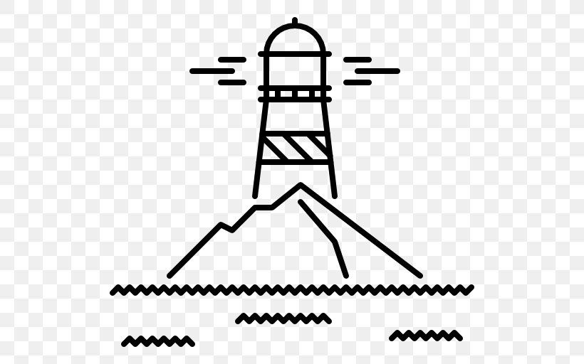 Lighthouse Real Estate Building Clip Art, PNG, 512x512px, Lighthouse, Area, Black, Black And White, Building Download Free