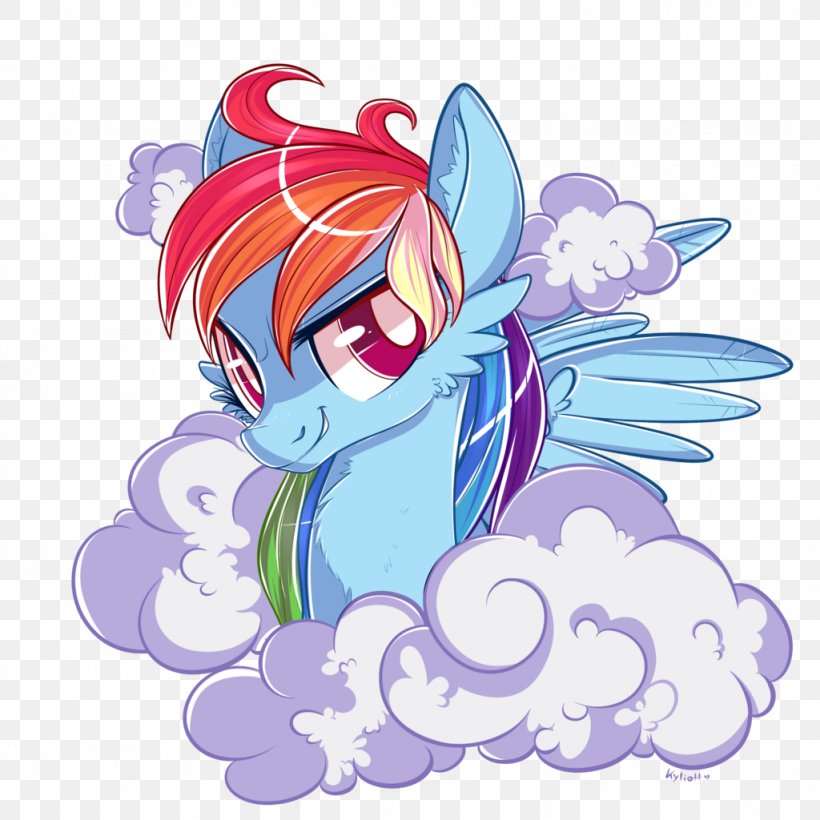 Rainbow Dash Horse Equestria Illustration Fan Art, PNG, 1024x1024px, Watercolor, Cartoon, Flower, Frame, Heart Download Free